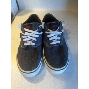 Vans Atwood Skate Sneakers Mens 8. Denim Twill Classic Low Top Casual Shoes